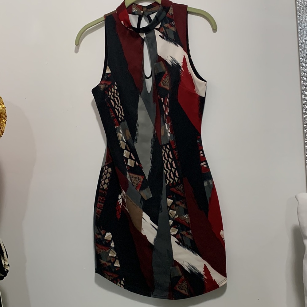 Mini dress Abstract print